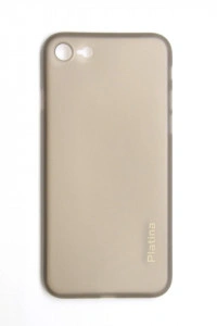 Silikonska maska za iPhone X  providna siva Platina