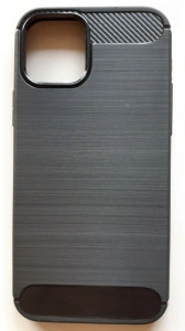 TPU maska BRUSHED iPhone 12 2020, iPhone 12 Pro 2020 (6.1") crna