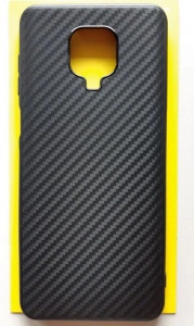 TPU maska CARBON 0.3mm ultra tanka za Xiaomi Redmi Note 9 Pro 2020, Redmi Note 9S (6.67") crna