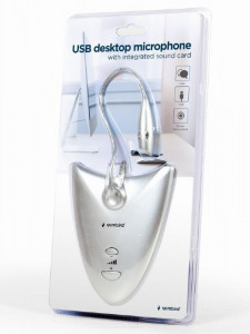 USB mikrofon za računar, Gembird MIC-DU-01, integrisana zvučna kartica - Img 2