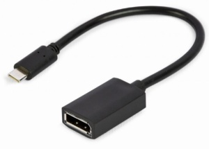 Adapter TYPE C na DisplayPort Gembird A-CM-DPF-02, 4K, 15 cm, black