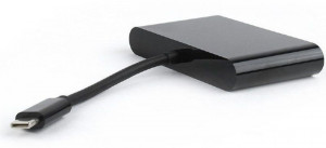 Adapter type-C na VGA plus, plus Type-C, plus USB A 3.0 , Gembird A-CM-VGA3in1-01 - Img 2