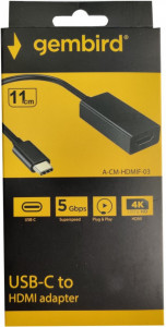 Adapter USB Type-C 3.1 na HDMI, Gembird A-CM-HDMIF-03 - Img 2