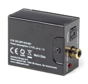 Audio digitalno analogni optički konverter Gembird DSC-OPT-RCA-001, SPDIF-D/A, Toslink kabl u pakovanju - Img 2