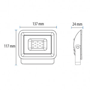 LED reflektor 20W Prosto LRF013EW-20/BK 6000K hladno bela - Img 4