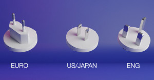 Putni punjač sa 3 x USB izlaza, 3.4A, adapteri za EU, UK, USA strujne utičnice, WEWO W-008 - Img 7
