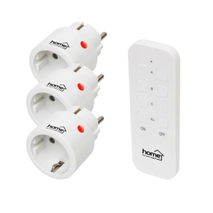 Strujna utičnica sa daljinskim upravljačem, paket 1+3, HOME TH2313