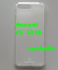 TPU maska 0,3mm za Huawei Y6 2018, Honor 7A, Y6 Prime 2018, bela matirana ledja - providni rubovi