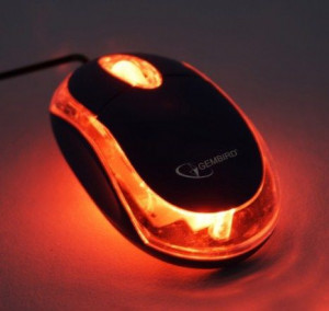 USB Opticki miš Gembird MUS-U-01-BKT, USB 1000Dpi black/transparent - Img 1