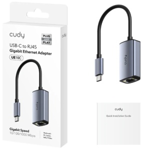 USB Type-C na LAN RJ-45 ženski, Cudy UE10C USB-C, Gigabit Ethernet Adapter,10/100/1000 Mbps Ethernet Port - Img 2