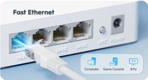 WIFI Ruter Cudy WR300 N300 Chipset MediaTek, router/AP/ Repeater/WISP 4xLAN, 2x5dBi - Img 5