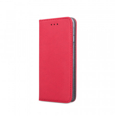 Husa flip carte Huawei P30 Lite Rosu, Inchidere Magnetica , Antisoc