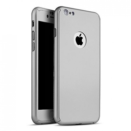 Husă Full Cover 360° pentru Apple iPhone 7 (față + spate + sticlă), gri