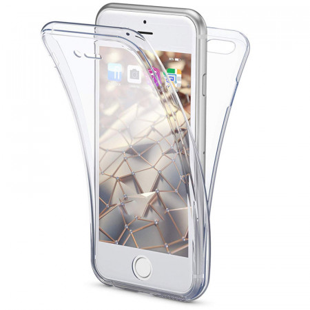 Husa iPhone 7 TPU+PC Full Cover 360 (fata+spate), Transparenta