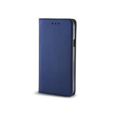 Husa Huawei P9 Lite 2017, P8 Lite 2017 tip carte flip magnetic Carbon,Albastra