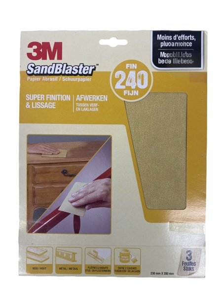 Set 3 hartii abrazive 3M nr.240
