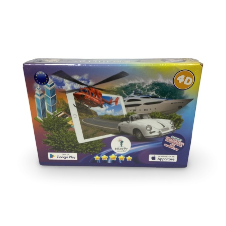 Set de cartonase interactive 4d cu masini,bărci