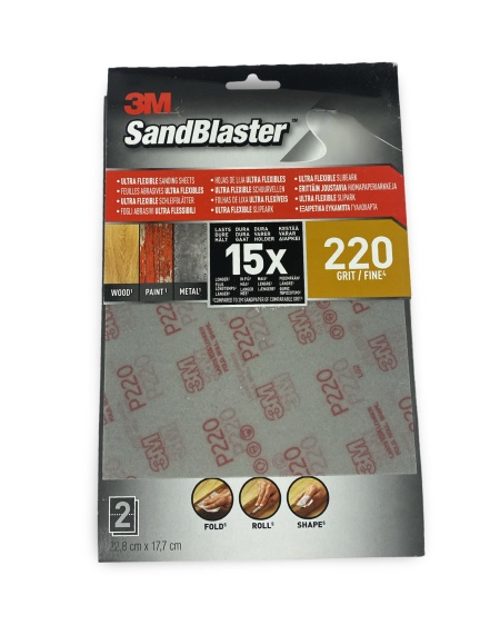 Set 2 hartii abrazive 3M flexibile nr.220