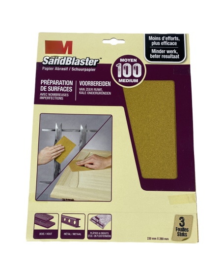 Set 3 hartii abrazive 3M nr.100