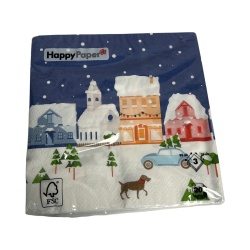 Servetele de hartie 20buc 33x33cm Merry merry dark blue - Img 2