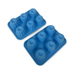 Forma silicon muffin albastru - Img 2