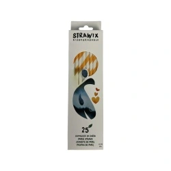 Set 25 paie din carton Strawix portocaliu