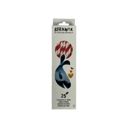 Set 25 paie din carton Strawix rosu