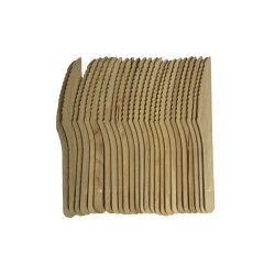 Cutite unica folosinta lemn 25 buc 16cm Tag