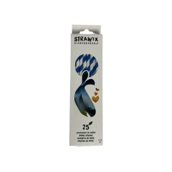 Set 25 paie din carton Strawix albastru