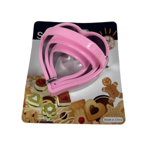 Set 3 forme prajituri inox cu maner plastic - Img 4