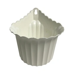 Vas flori din plastic cu agatatoare 13x17,5cm (LxØ)