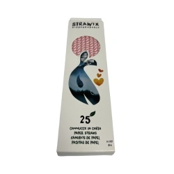 Set 25 paie din carton Strawix roz