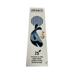 Set 25 paie carton Strawix albastru - Img 1