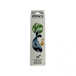 Set 25 paie din carton Strawix verde