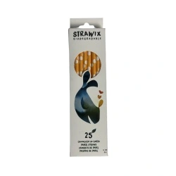 Set 25 paie din carton Strawix portocaliu