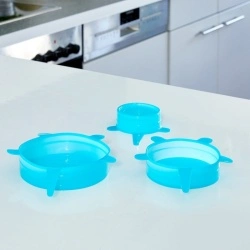 Set 3 capace din silicon universale 6,5cm 9,5cm 11,5cm - Img 2