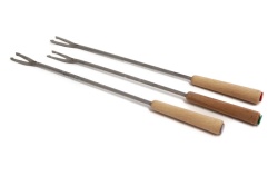 Set 3 ustensile fondue cu maner lemn - Img 1