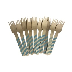 Furculite unica folosinta lemn 10 buc bleu