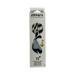Set 25 paie carton Strawix negru