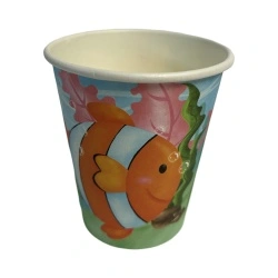 Set 6 pahare de unica folosinta din carton nemo
