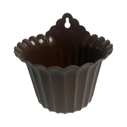 Vas flori plastic cu agatatoare 11x15cm (HxØ)