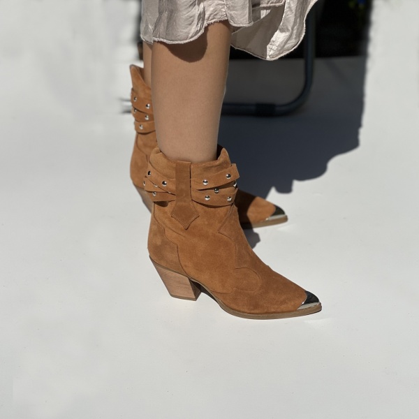 Botine Kiara Chestnut Piele Naturala - Img 3