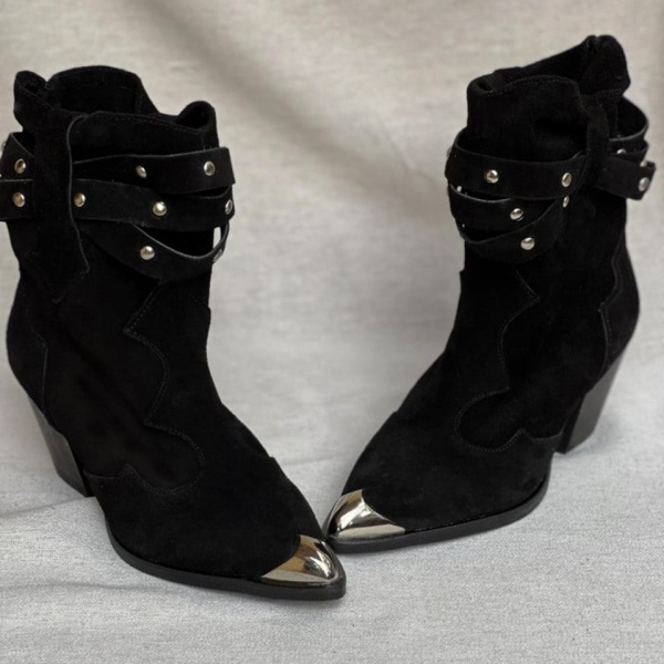Botine Kiara negru PIELE NATURALA - Img 2