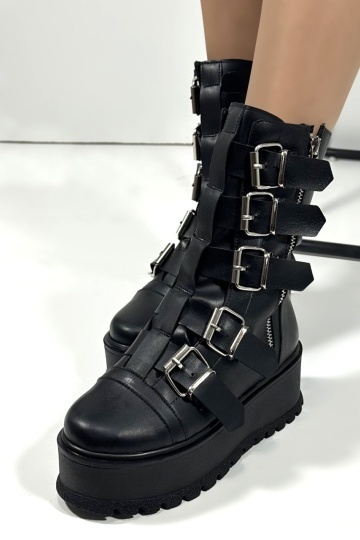 Ghete Detroit winter bej/negru