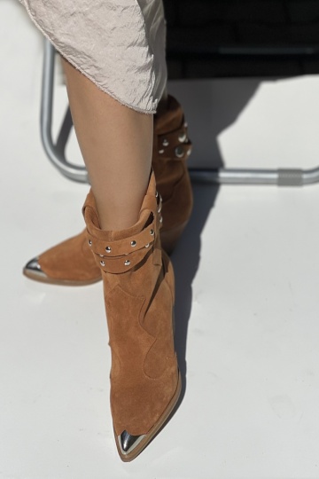 Botine Kiara Chestnut Piele Naturala - Img 2