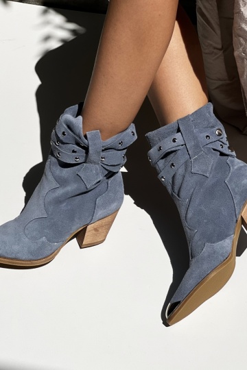 Botine Kiara Blue Piele naturala - Img 2