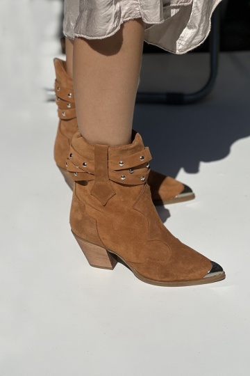 Botine Kiara Chestnut Piele Naturala - Img 3