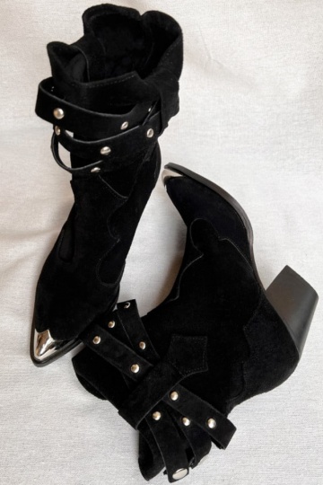 Botine Kiara negru PIELE NATURALA - Img 5