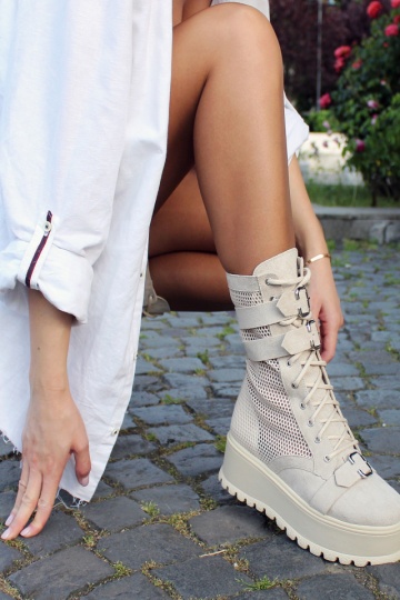 Ghete Strap beige/ black