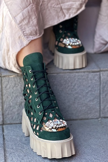 Ghete Santorini Verde- accesorii